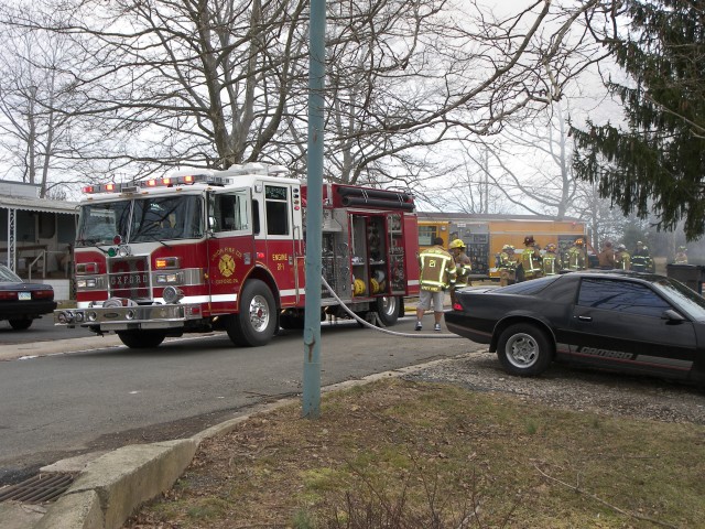 Engine 1 arrived 1st Due on this mobile home fire.