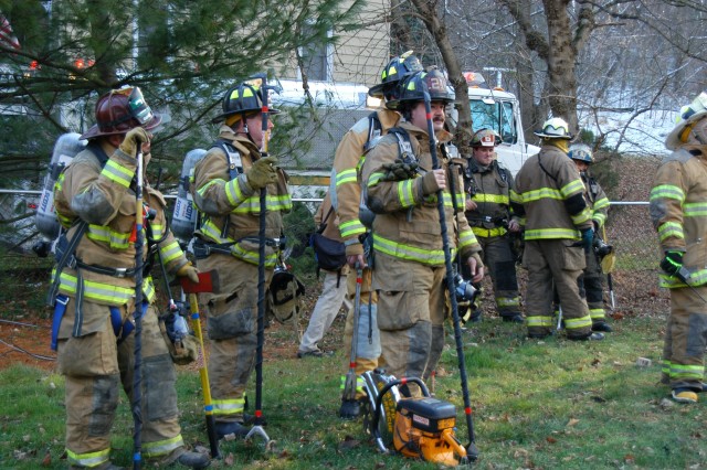 The RIT crew on a Port Deposit house fire.