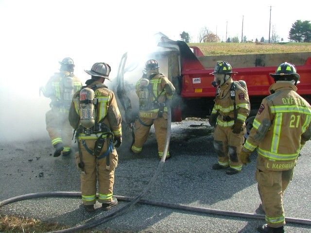 A truck fire on Penns Grove Road.