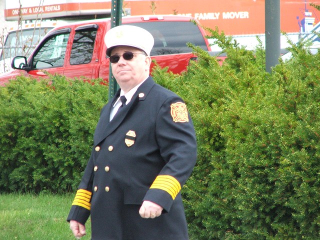 Past Chief Chuck Deaver at a Funeral Detail in Parkesburg.