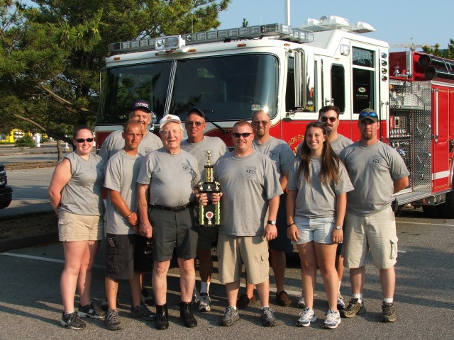 Group shot after winning a trophy in Ocean City, Maryland.