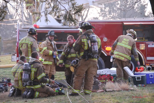 The crew rehabbing on Blake Road.