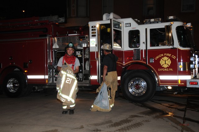 Engine 21-1 returning from a run.