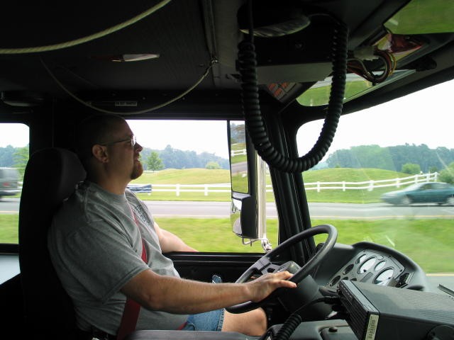 Mark Vining cruising in Engine 1.