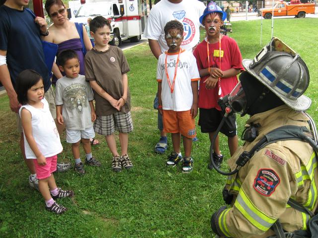 Captain Chris Obenchain at a Fire Prevention detail.