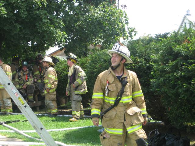 Assistant Chief Brian Kelley surveying the scene.