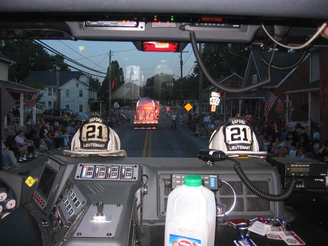 Lieutenants Greg Paxson and Bill Hensel in the 2010 Solanco Fair Parade.