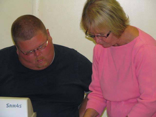 President Bill Goodley and EMS Administrator Sharon Goldie.