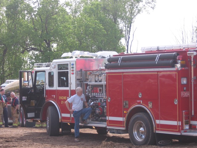 Past Chief Lonnie Brown pumping Engine 1.