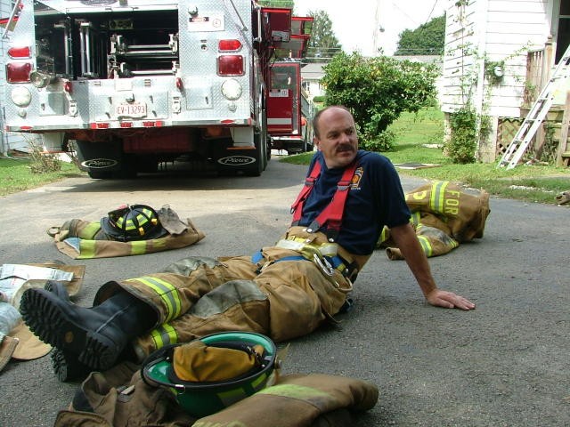 Dave McCormick enjoying a sunny break from class.