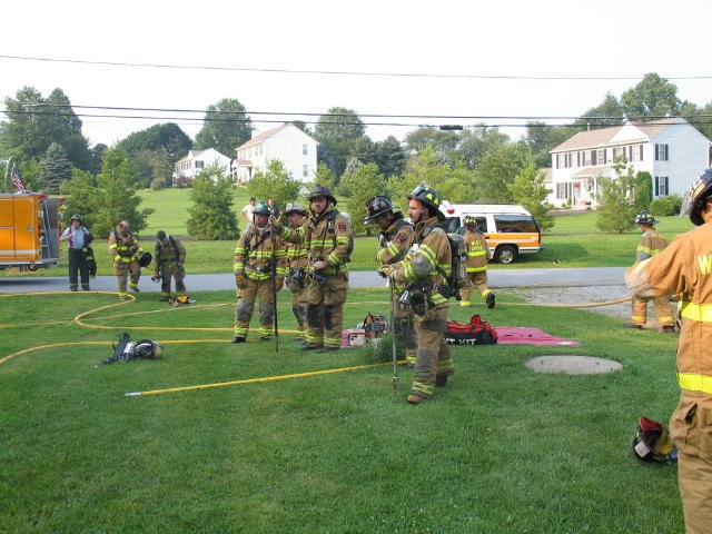 The RIT crew at a West Grove house fire.