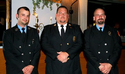 Brian Kelley, Sam Terry, and Bob Prettyman after judging the Miss Cecil County Fire Prevention Pageant in Rising Sun.