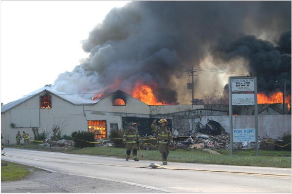 A West Grove building fire.