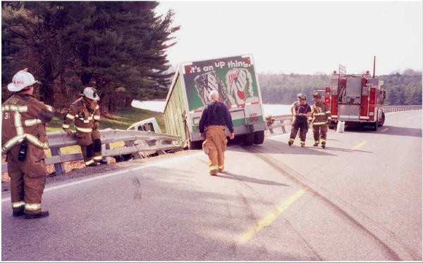 Tractor Trailer crash on Route 472.