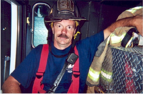 Firefighter Dave McCormick on Ladder 21.