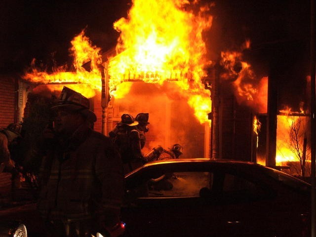 A house fire on Market Street.