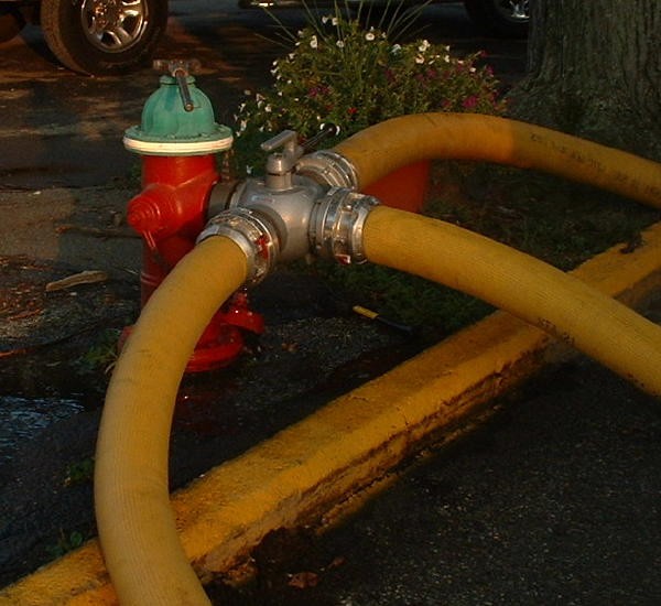 A charged hydrant at Lincoln University.