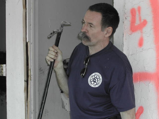 Retired Lieutenant Robert Pressler (FDNY) teaching some Truck Skills at the Orlando Fire Conference.